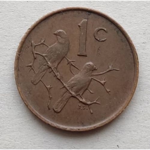 1 цент 1966 год ЮАР Птицы Йохан Антонисзон ван Рибек SOUTH AFRICA