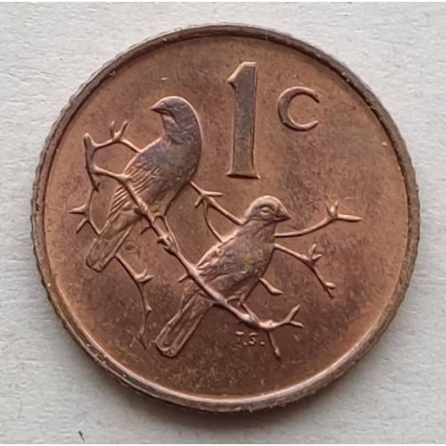 1 цент 1968 год ЮАР Чарльз Роббертс Сварт Suid Afrika