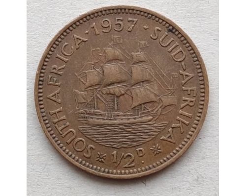 1/2 пенни 1945 год ЮАР Елизавета II