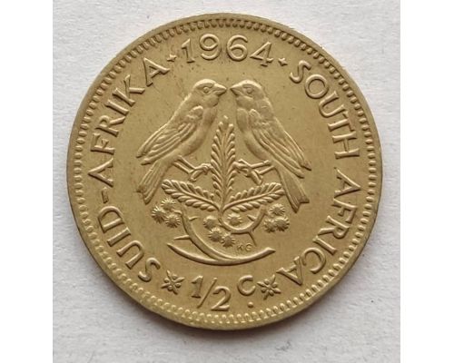 1/2 цента 1964 год ЮАР Йохан Антонисзон ван Рибек