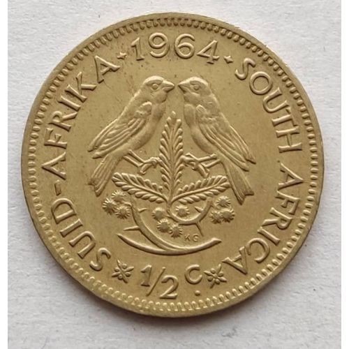 1/2 цента 1964 год ЮАР Йохан Антонисзон ван Рибек