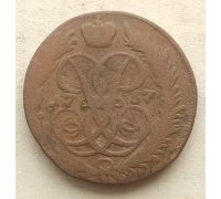 2 копейки 1757 год Елизавета Царская Россия №3