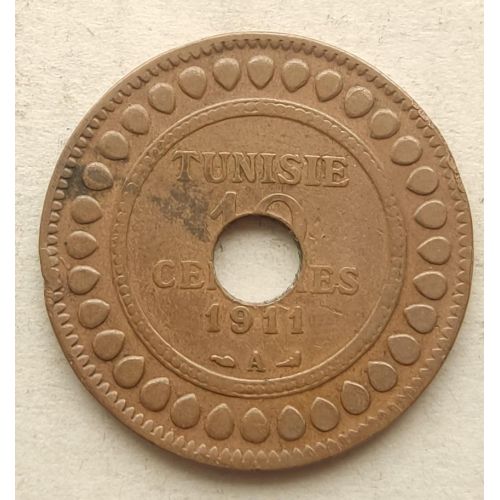 10 сентим 1911 год Тунис А
