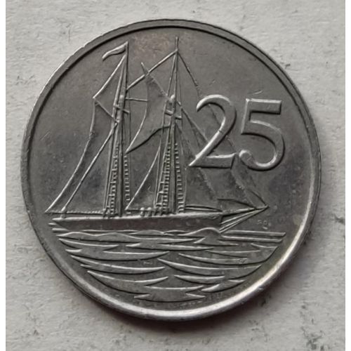 25 центов 1982 год Каймановы Острова