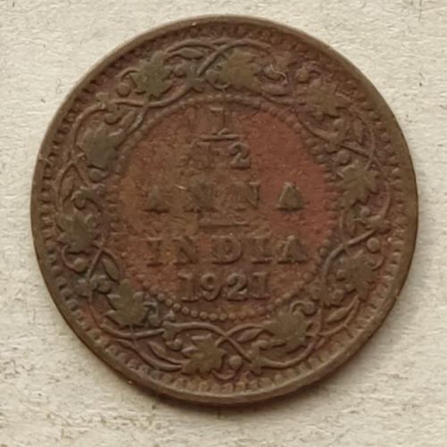 1/12 анны 1921 год Британская Индия Георг V