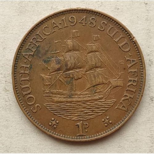 1 пенни 1948 год ЮАР Георг VI
