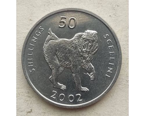 50 шиллингов 2002 год Сомали Мандрил