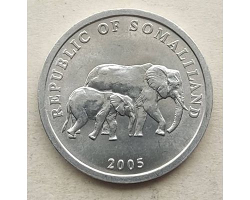 5 шиллингов 2005 год Сомалиленд Слоны