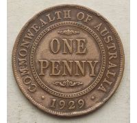 1 пенни 1929 год Австралия