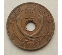 10 центов 1945 год Восточная Африка Георг VI
