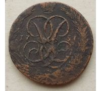 1 копейка 1757 год Елизавета Царская Россия №3