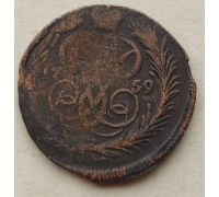 1 копейка 1759 год Елизавета Царская Россия №2
