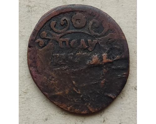Полушка 1730-1740 гг Анна Царская Россия БРАК №2