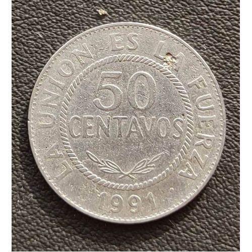 50 сентаво 1991 год Боливия