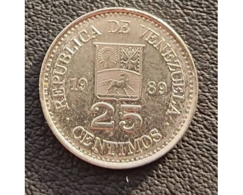 25 сентимо 1989 год Венесуэла