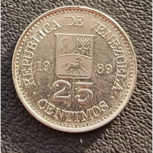 25 сентимо 1989 год Венесуэла