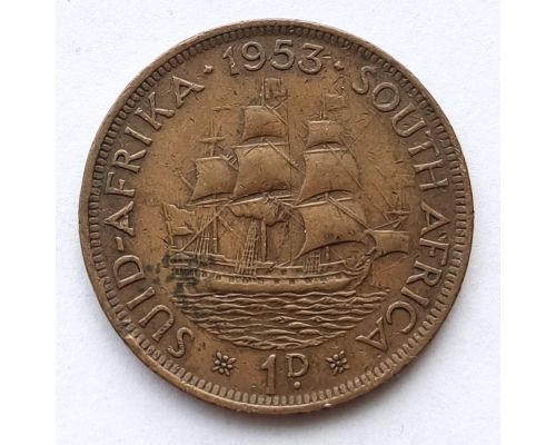 1 пенни 1953 год ЮАР (Британская Южная Африка) Дромедарис