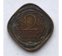 2 анны 1944 год Британская Индия Георг VI Бомбей
