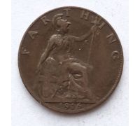 1 фартинг 1916 год Великобритания Георг V