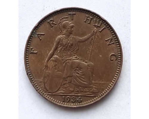 1 фартинг 1934 год Великобритания Георг V