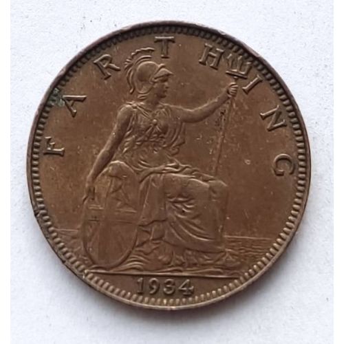 1 фартинг 1934 год Великобритания Георг V