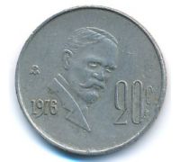 20 сентаво 1976 год Мексика