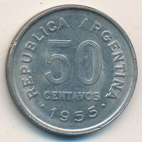 50 сентаво 1955 год Аргентина