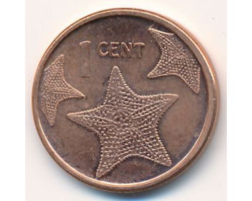 1 цент 2009 год Багамские Острова Морская Звезда (Багамы)