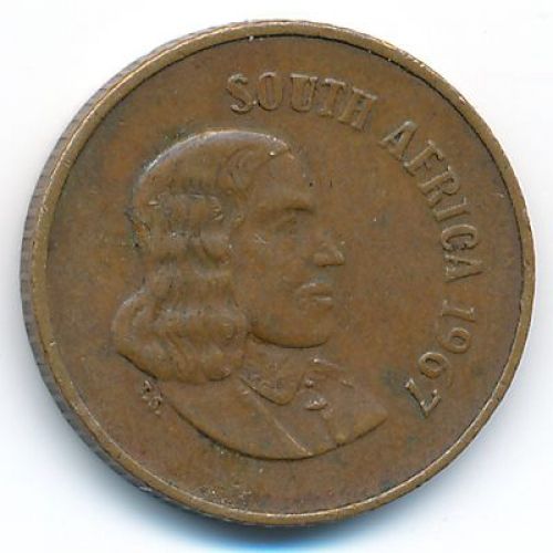 1 цент 1967 год ЮАР Птицы Йохан Антонисзон ван Рибек South AFRICA