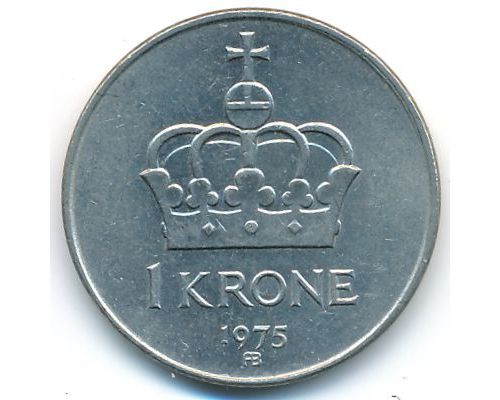1 крона 1975 год Норвегия