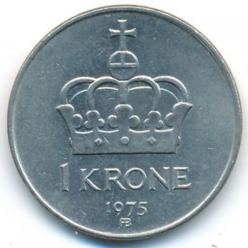 1 крона 1975 год Норвегия