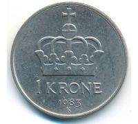 1 крона 1983 год Норвегия