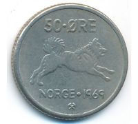 50 эре 1969 год Норвегия Собака