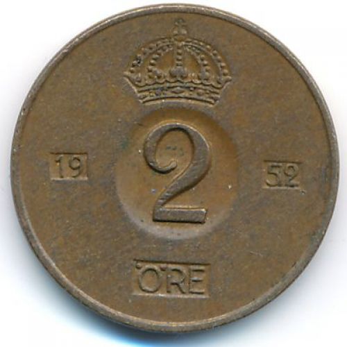 2 эре 1952 год Швеция