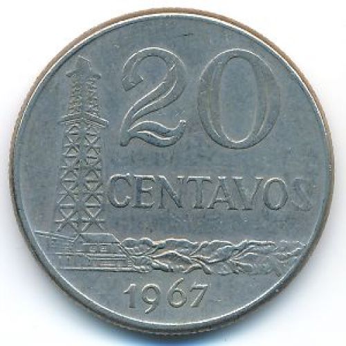 20 сентаво 1967 год Бразилия