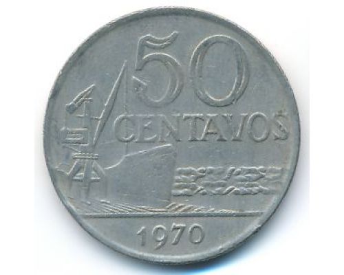 50 сентаво 1970 год Бразилия