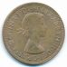1 пенни 1967 год Великобритания, one penny. Елизавета II №2