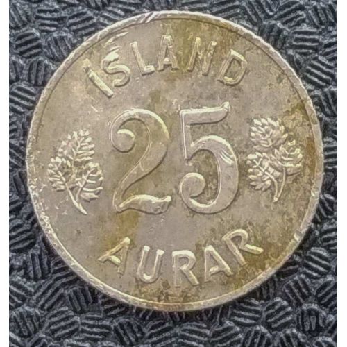 25 эйре 1967 год Исландия (аурар)