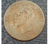 5 сентим 1863 год A Франция (сантим) Наполеон III 