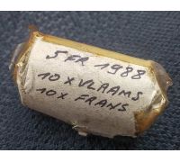 5 франков 1988 год Бельгия РОЛЛ 20 монет 10хVlaams 10xFrans
