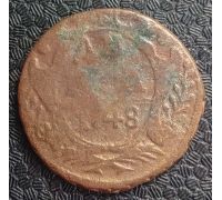 Деньга 1748 год Елизавета Денга Царская Россия №3