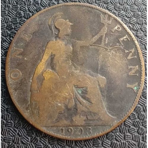 1 пенни 1903 год Великобритания Эдвард 7