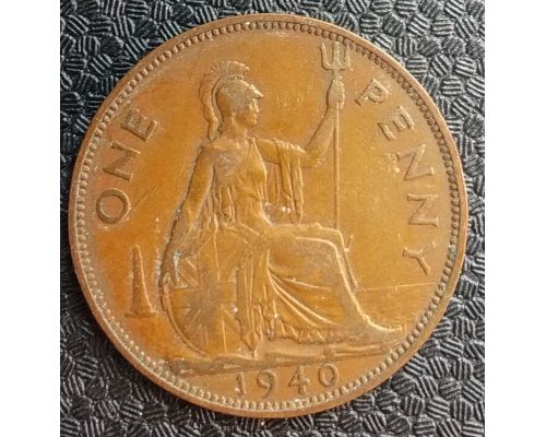 1 пенни 1936 год Великобритания one penny Георг VI