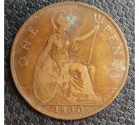 1 пенни 1930 год Великобритания Георг V