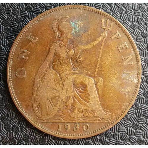 1 пенни 1930 год Великобритания Георг V