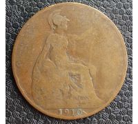1 пенни 1910 год Великобритания Эдвард VII