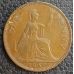 1 пенни 1937 год Великобритания, one penny Георг VI