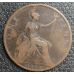 1 пенни 1898 год Великобритания, one penny Королева Виктория