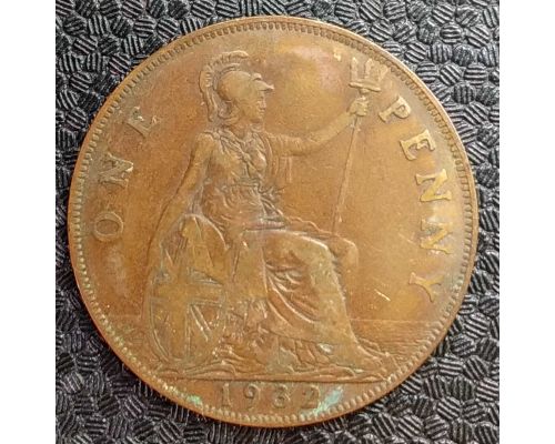1 пенни 1932 год Великобритания Георг V