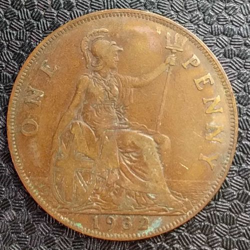 1 пенни 1933 год Великобритания Георг V